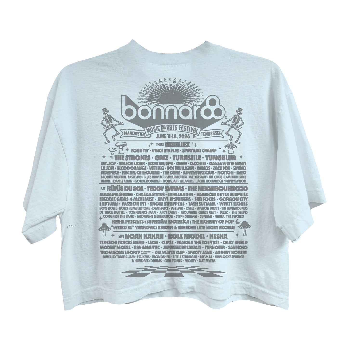 Skeleton Bus Crop Tee