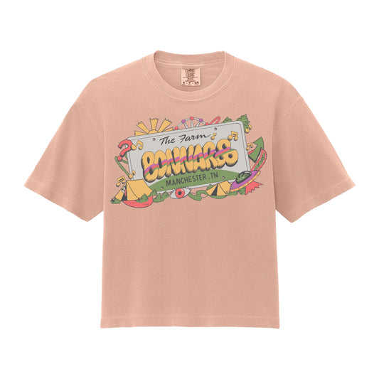 Women's License Plate Crop Tee
