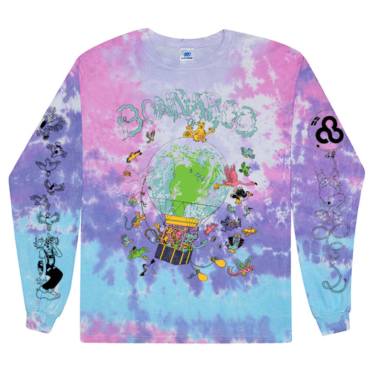 Hot Air Balloon Longsleeve Tie Dye Lineup Tee